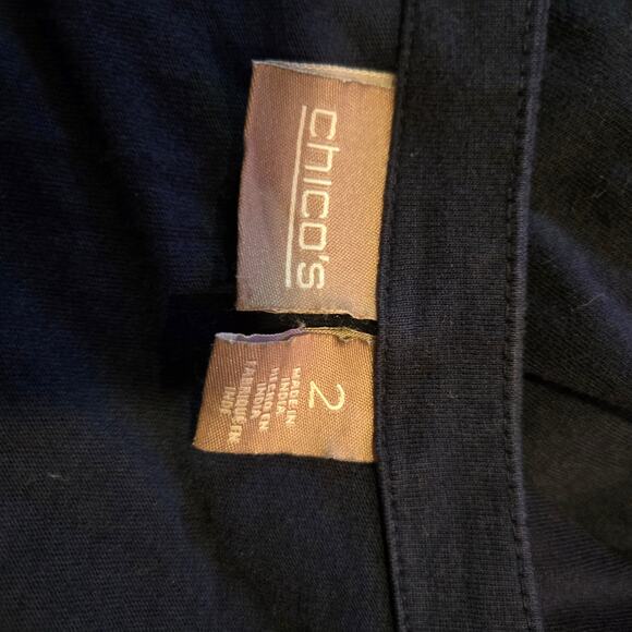 Chico’s Navy Sleeveless Tank Top Size 2 Large - Picture 3 of 6